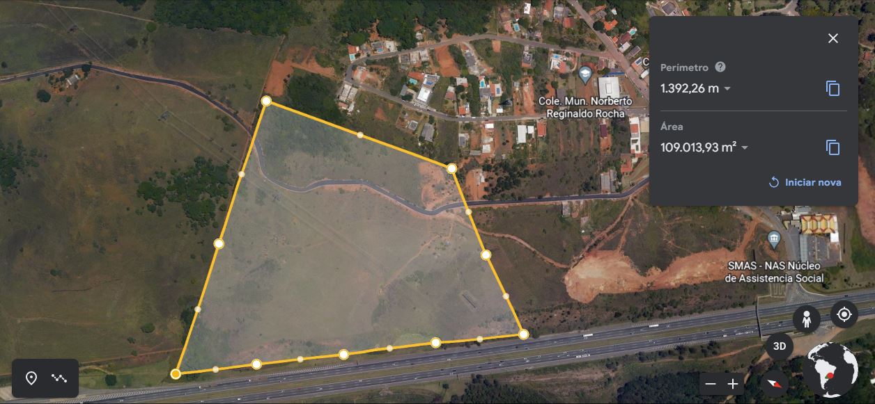 terreno km 109.000 metragem atualizada